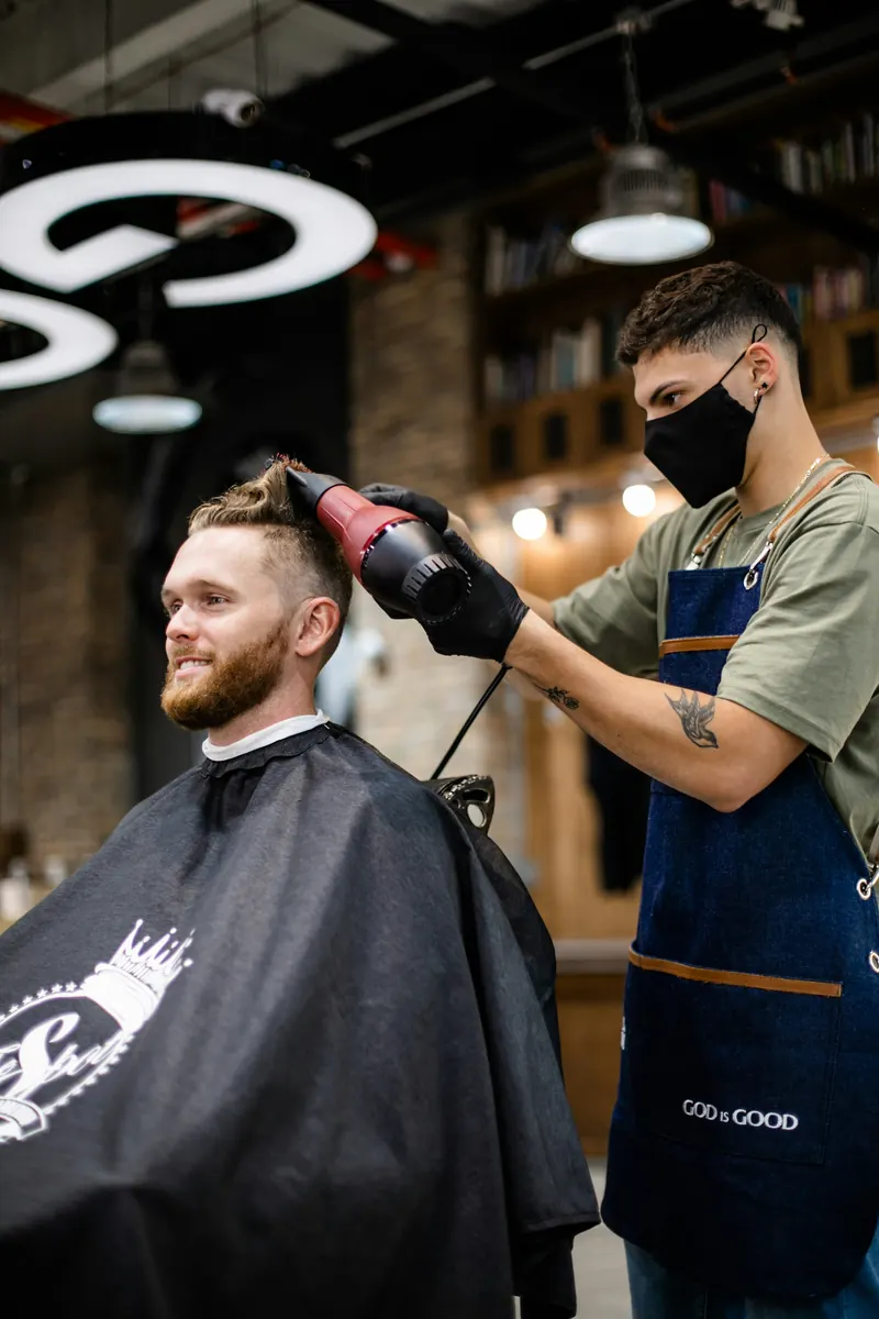 Barber invoice example showing haircut and grooming charges