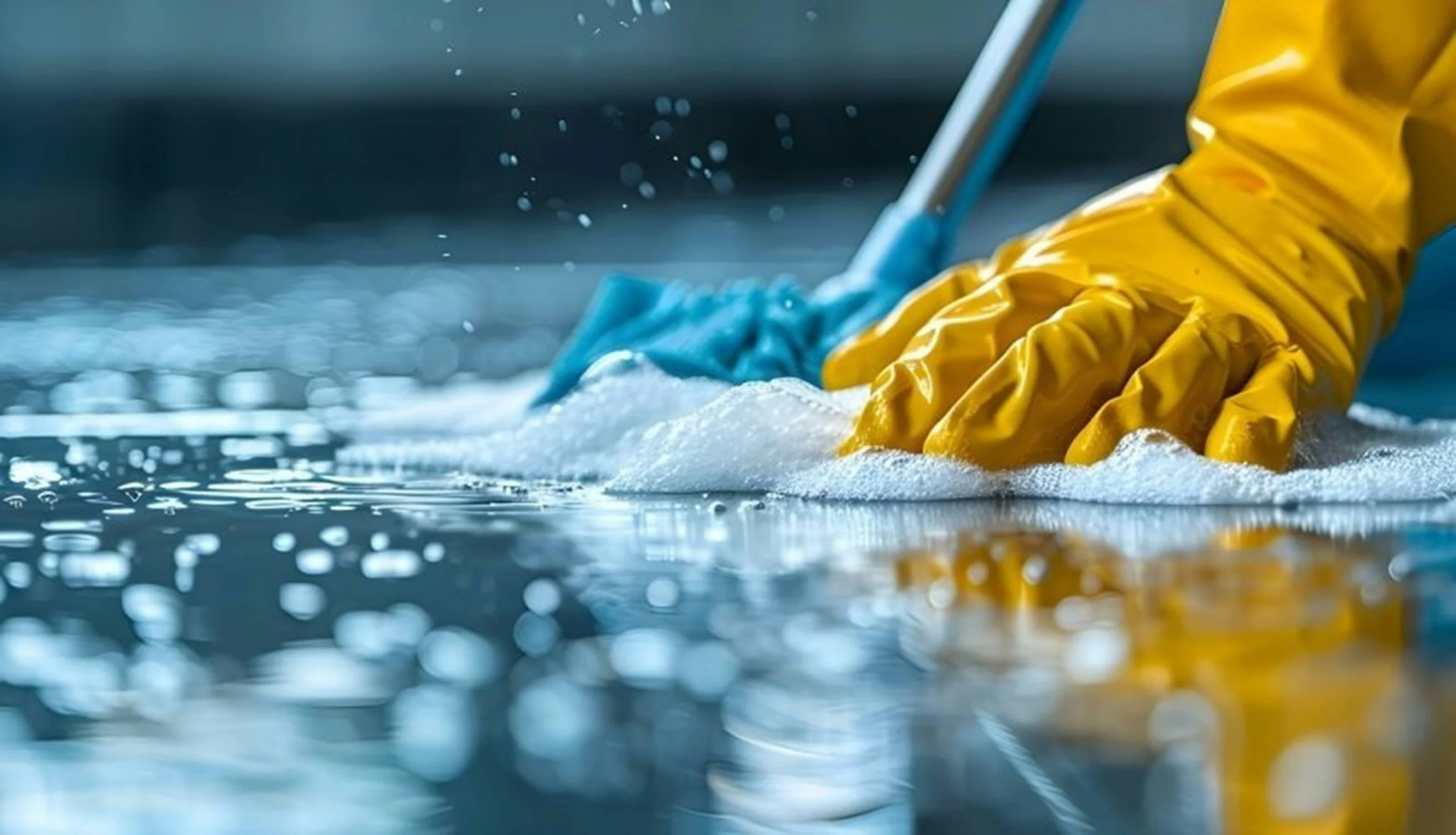 House cleaner using a cleaning invoice template for customer billing