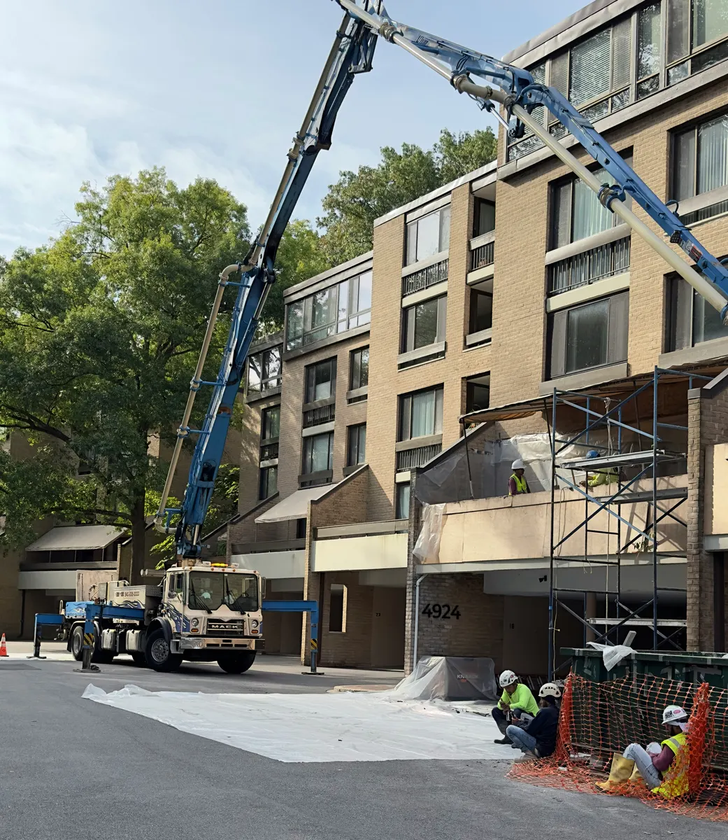 Concrete pumping contractor calculating pump hire and project costs