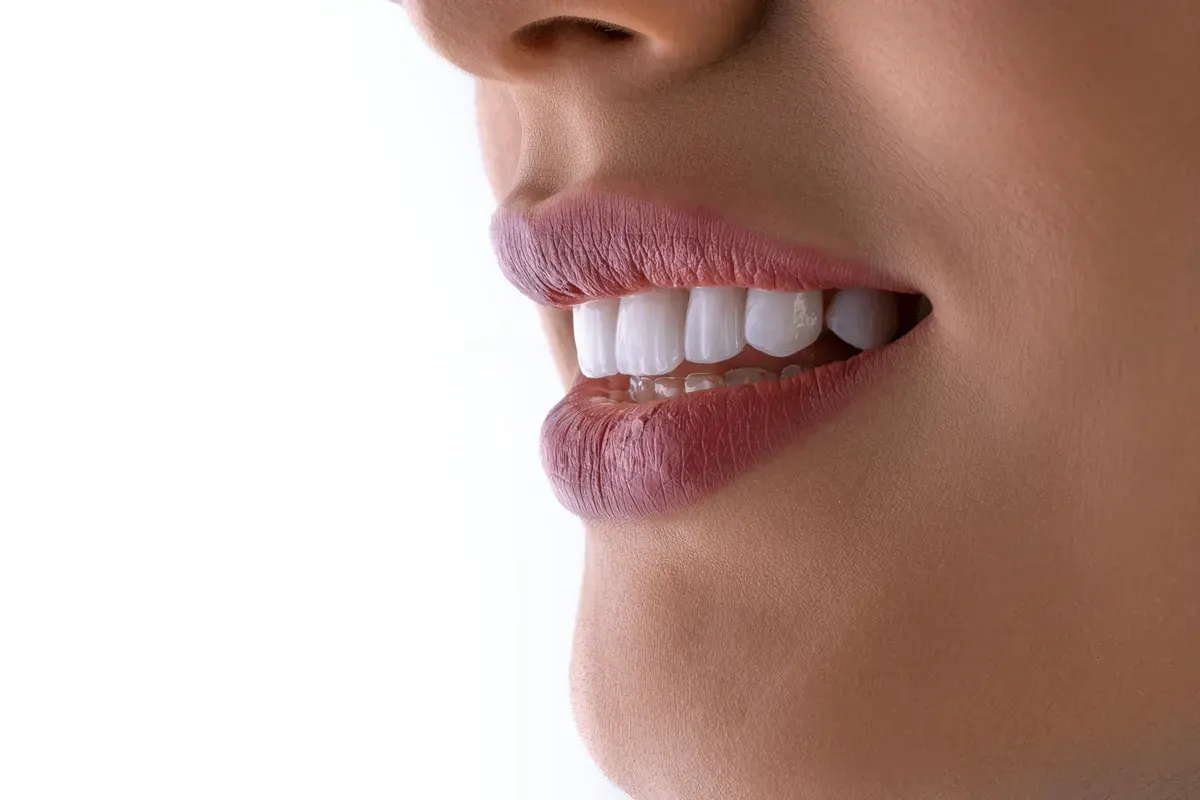 Dentist reviewing a dental invoice example before billing a patient