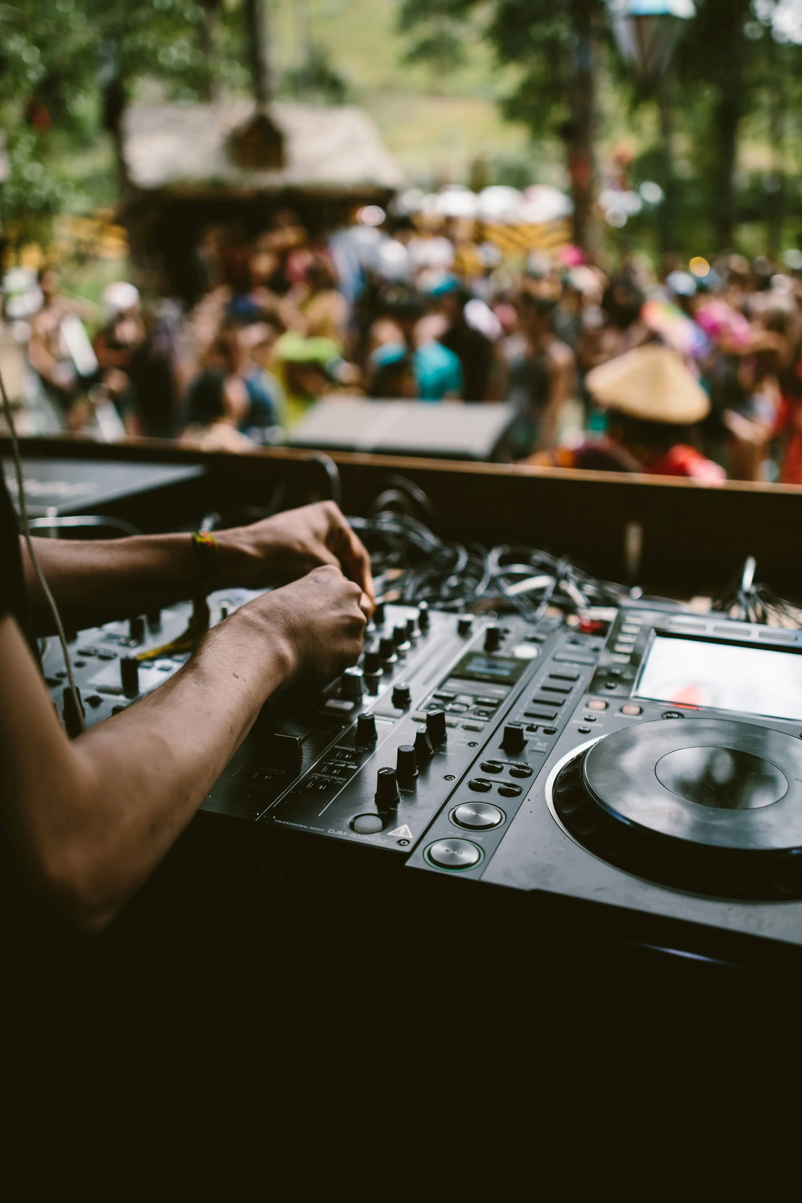 Professional DJ preparing an invoice after an event