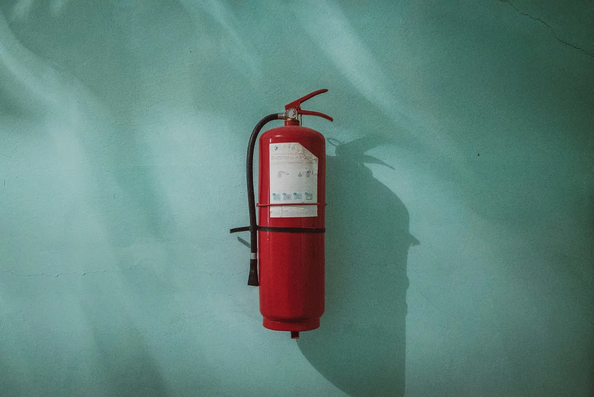 Fire safety professional reviewing inspection work and fire protection billing