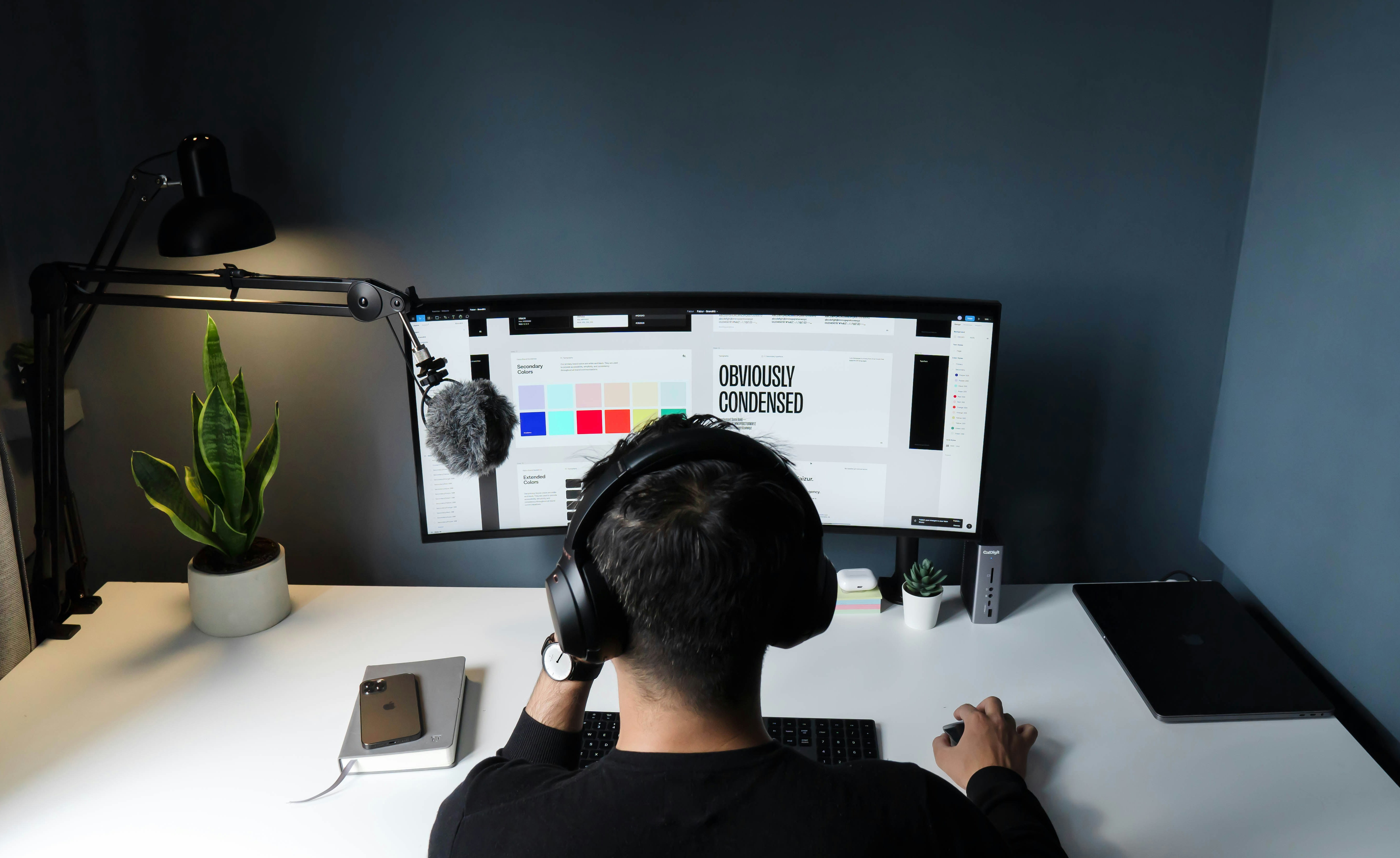 Graphic designer preparing an invoice for branding and creative work