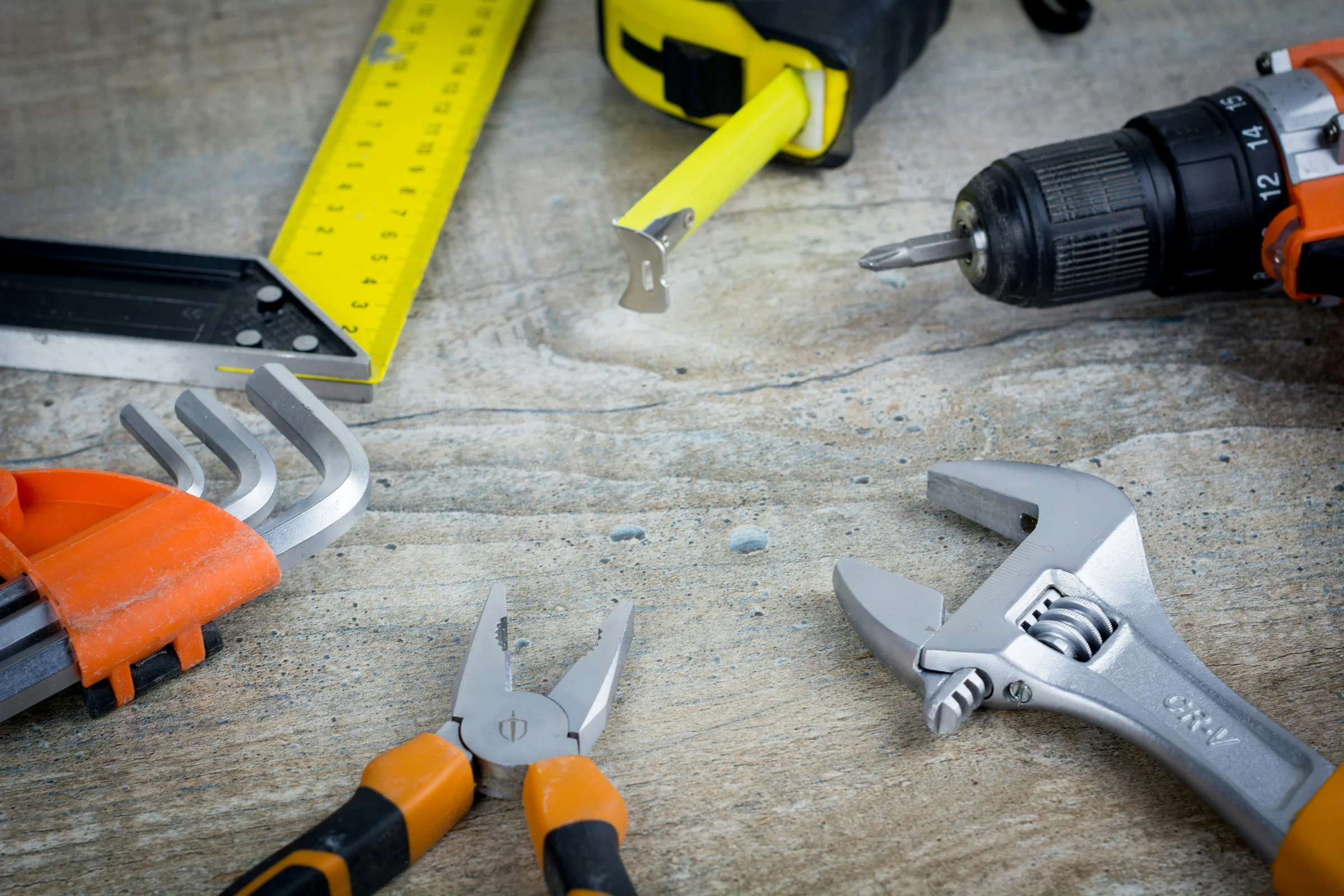 Handyman reviewing invoice details for repair work
