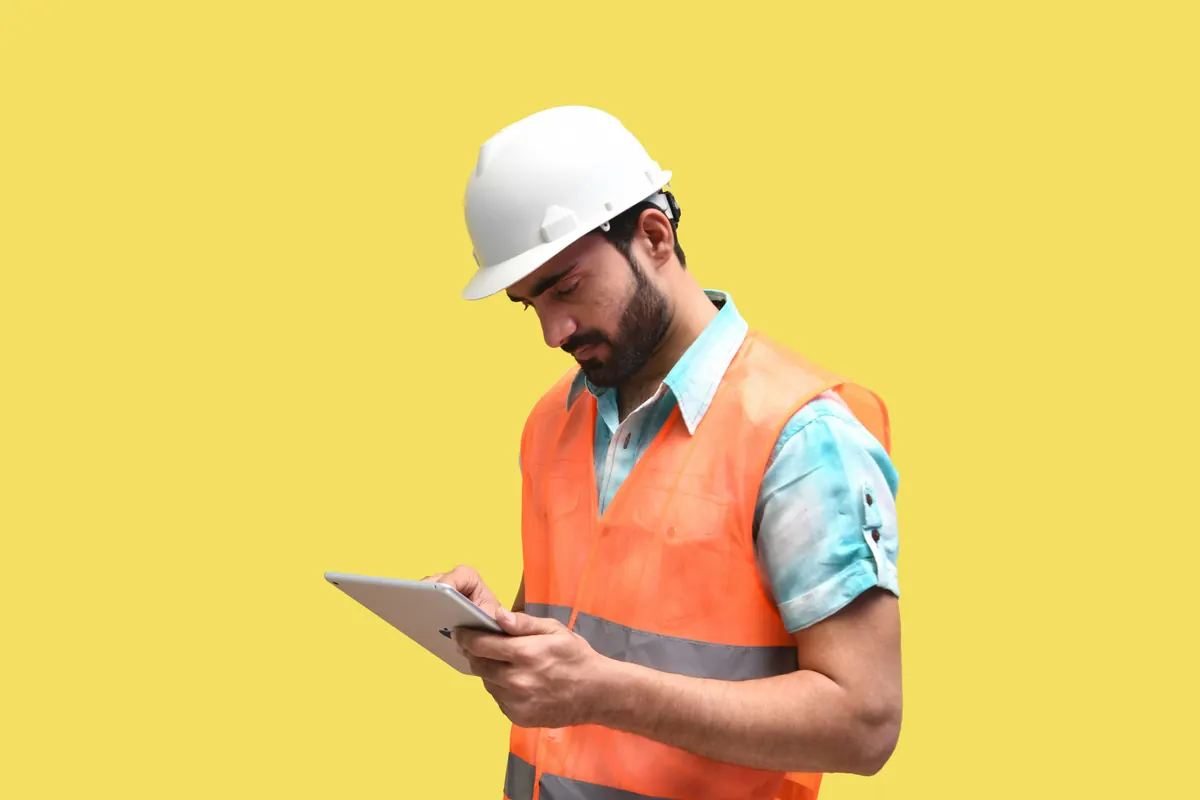 Home inspector preparing a professional home inspection invoice