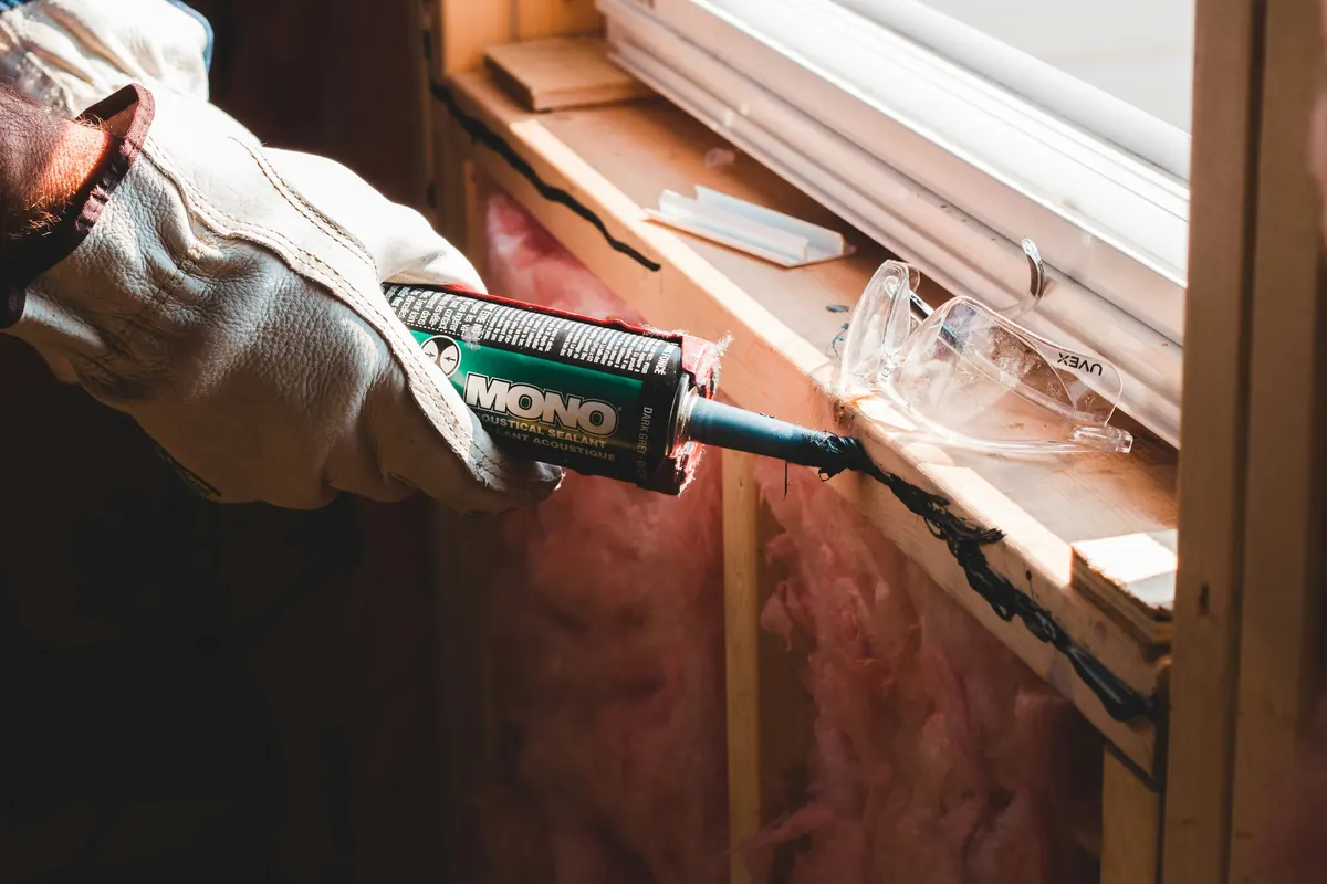Home maintenance company creating a residential repair invoice for customer billing