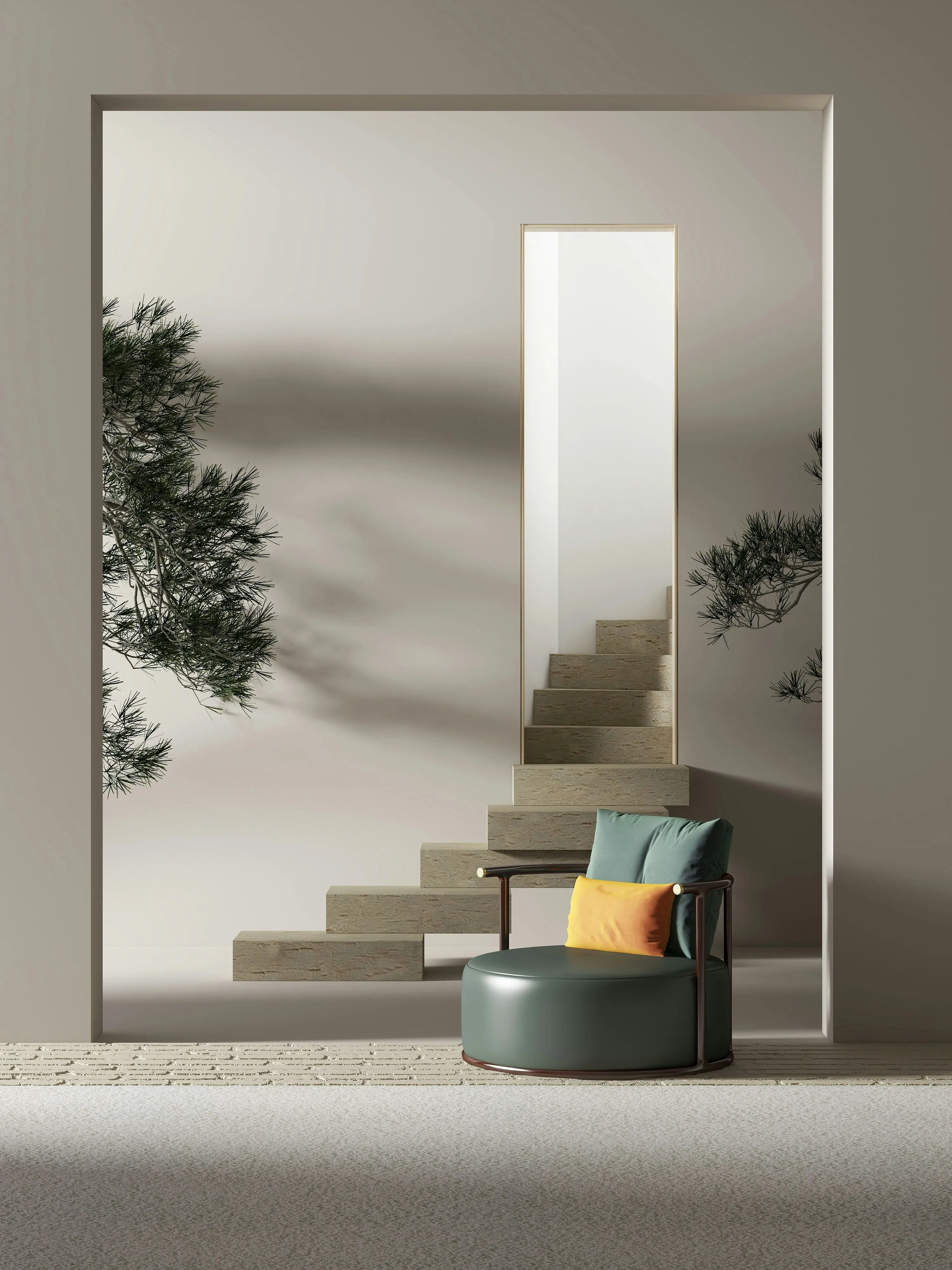 Interior designer using an invoice for interior design services