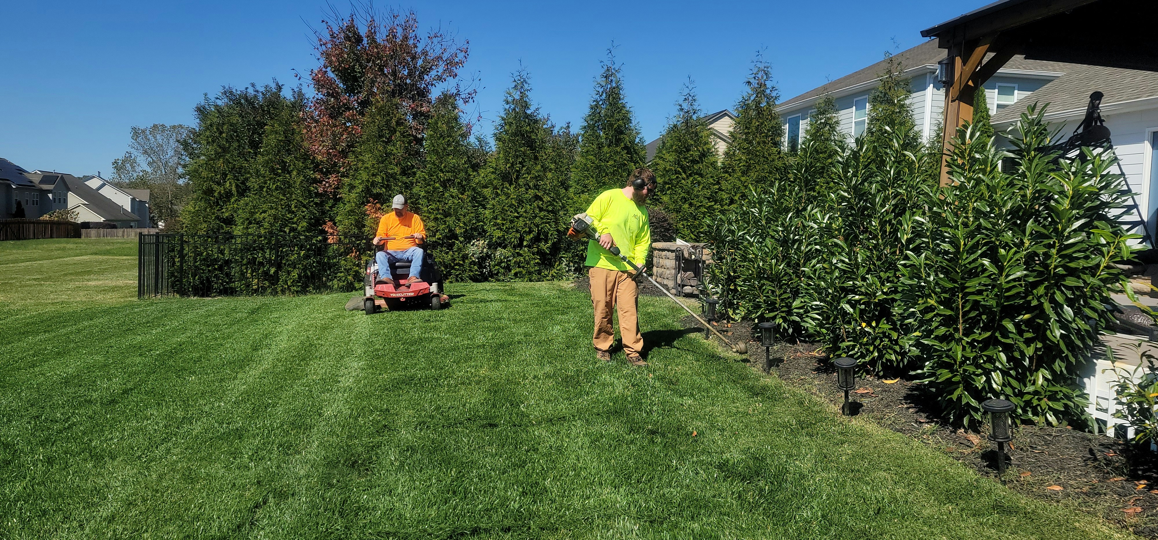 Lawn care contractor using a landscaping invoice template