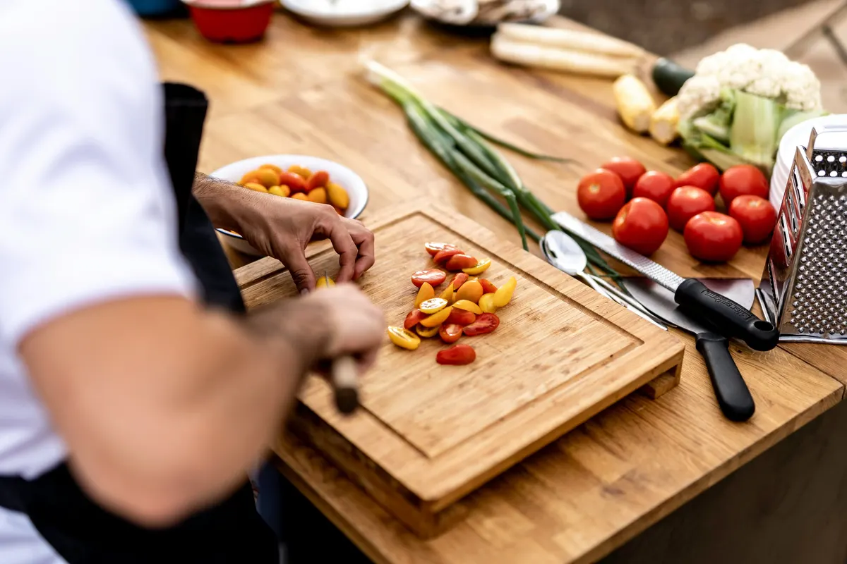 Personal chef reviewing a personal chef invoice example