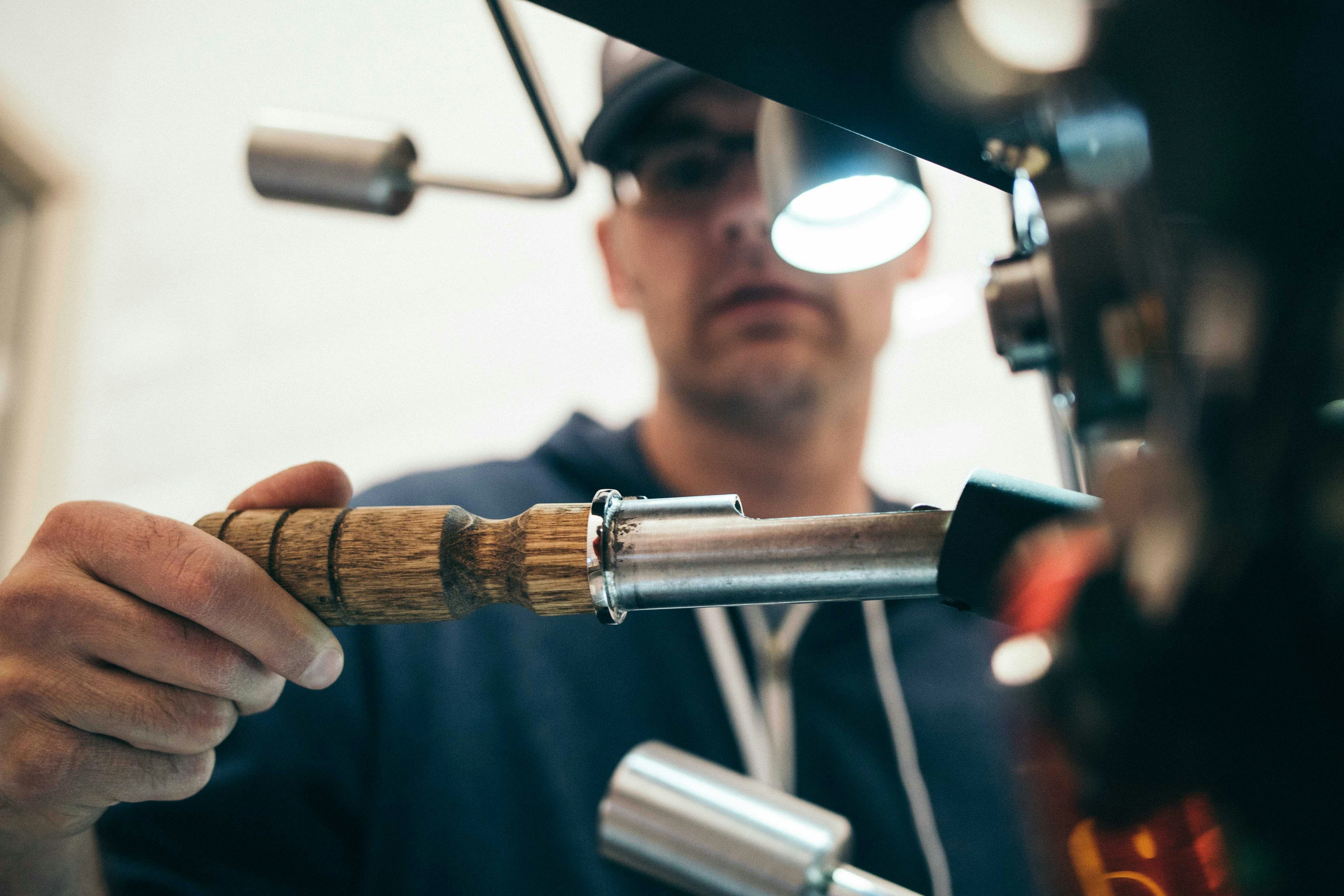 Plumber preparing an invoice for plumbing work and repairs