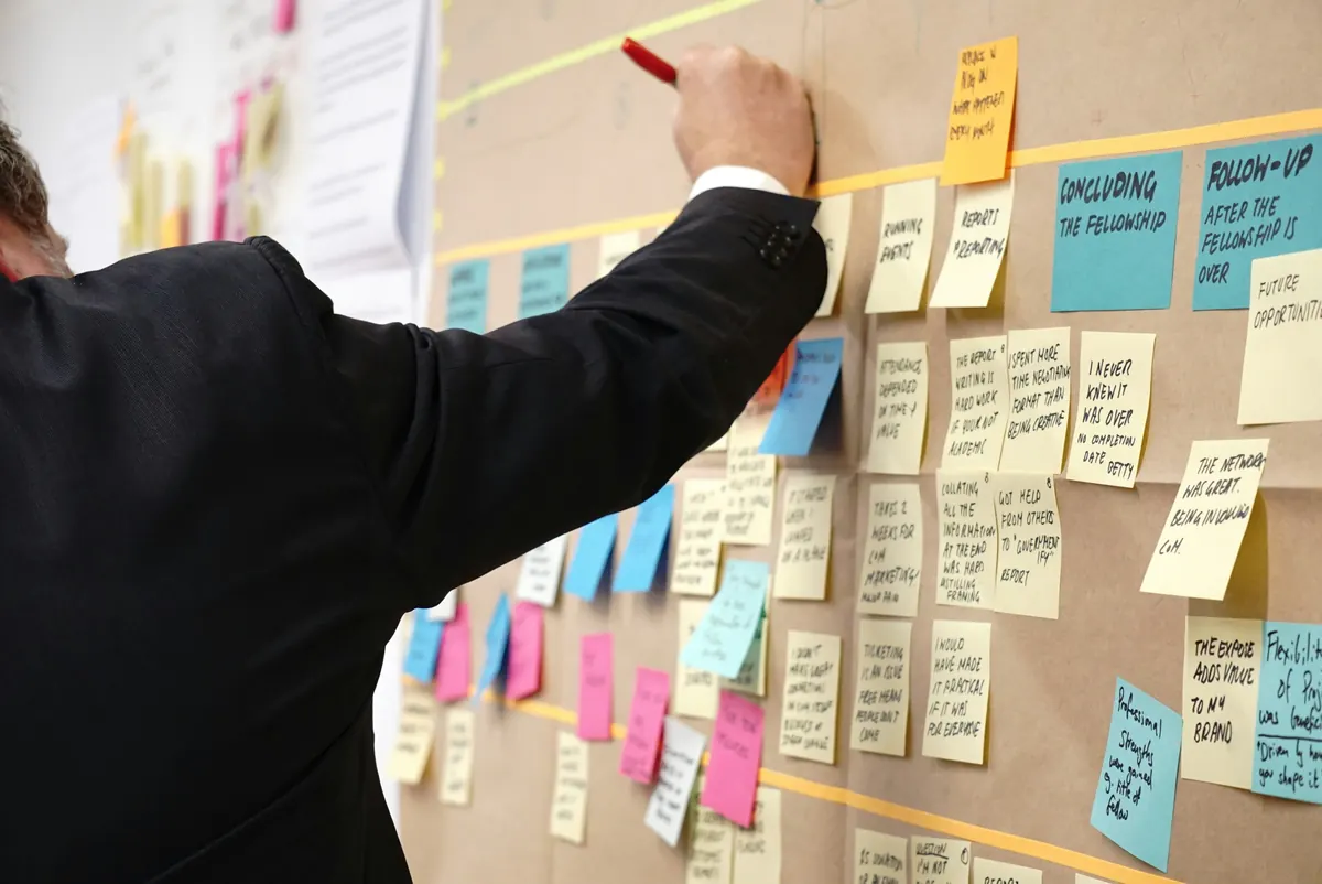 Project manager preparing a project management invoice template