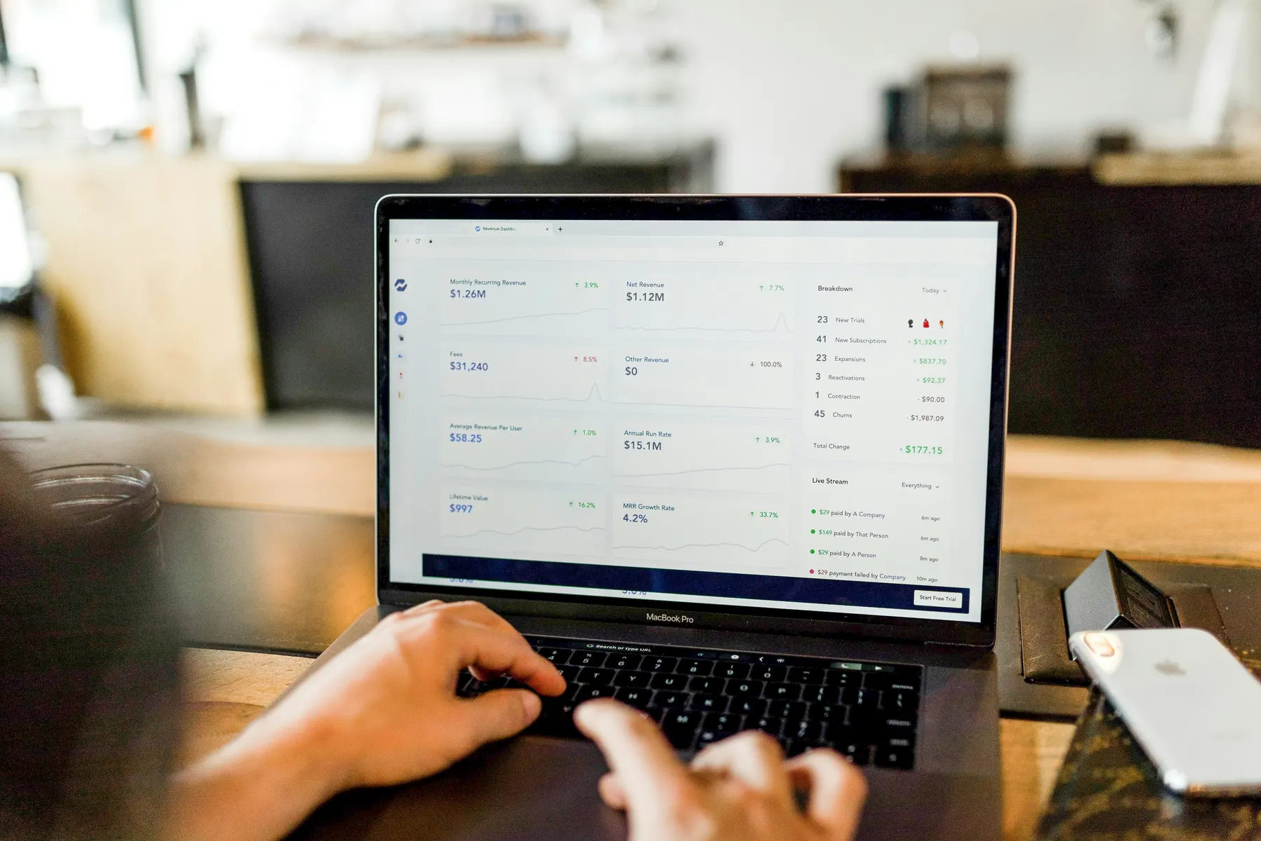 Software business using a SaaS invoice template