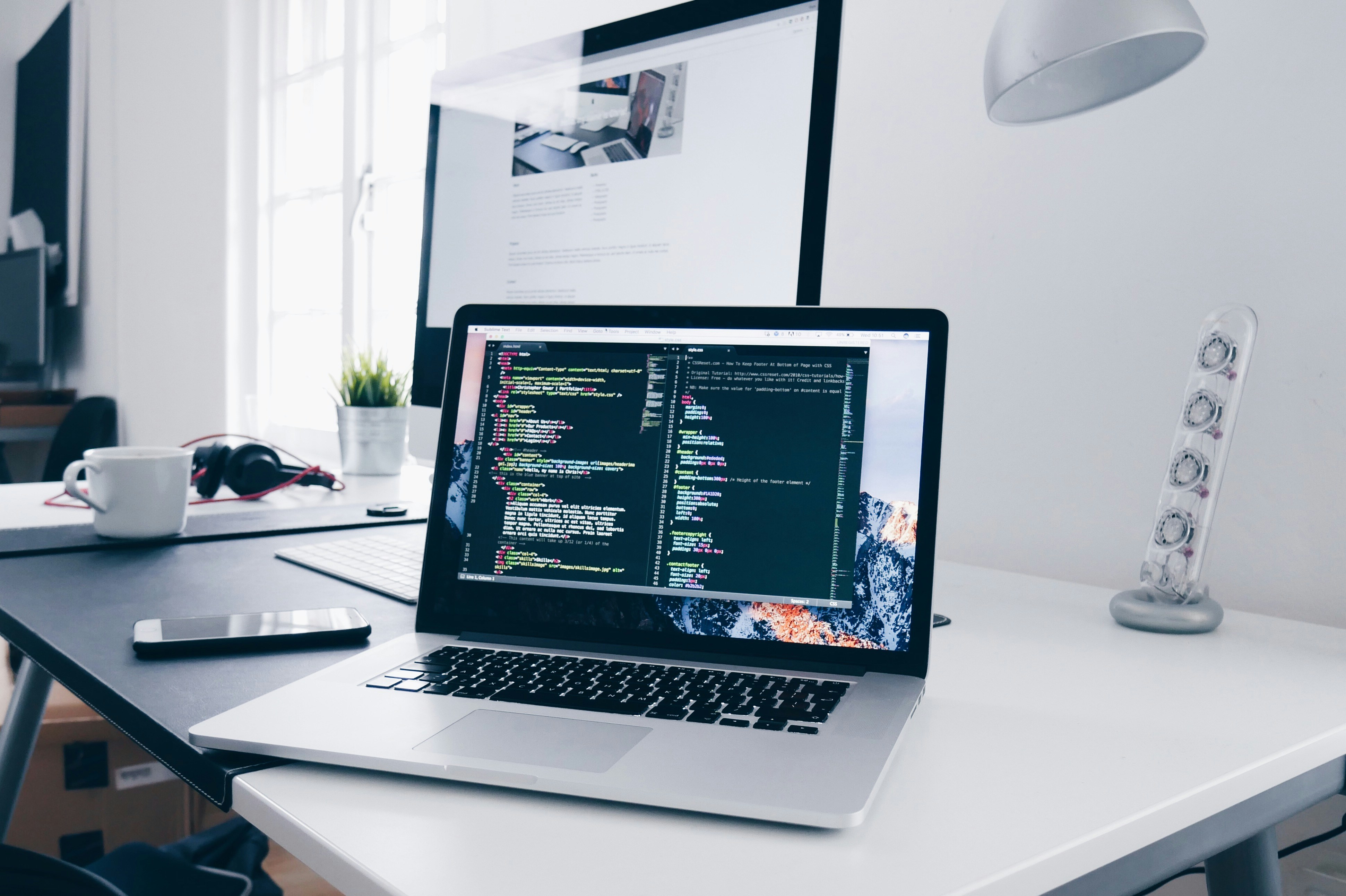 Software developer preparing an invoice for programming and development work