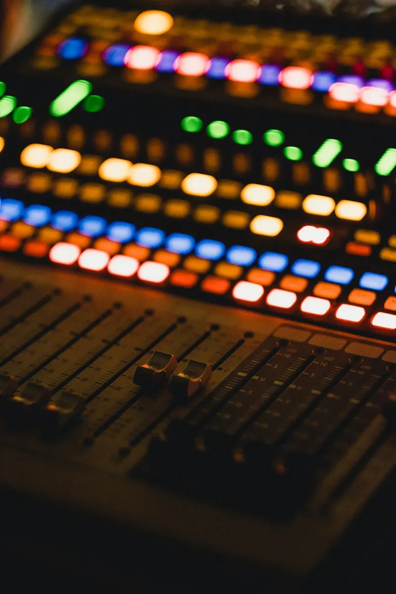 Professional sound engineer reviewing an audio engineering invoice example