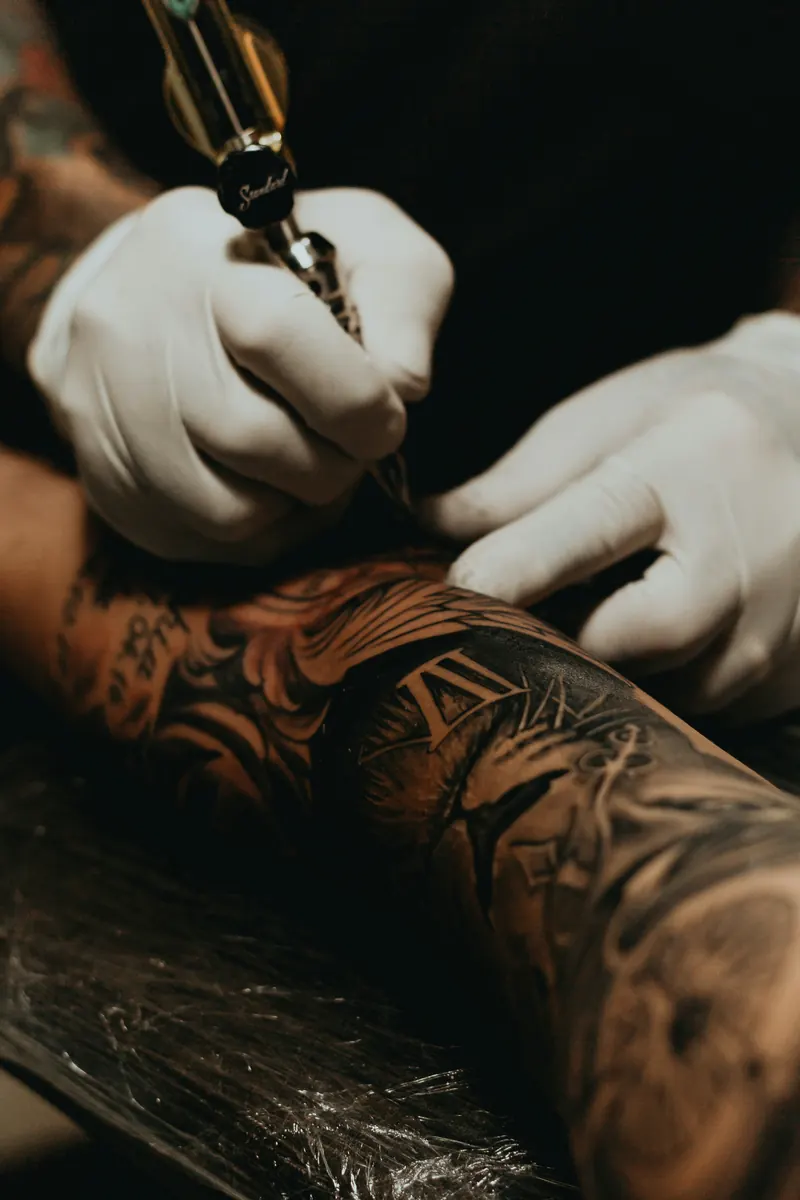 Tattoo invoice example showing tattoo services and deposits