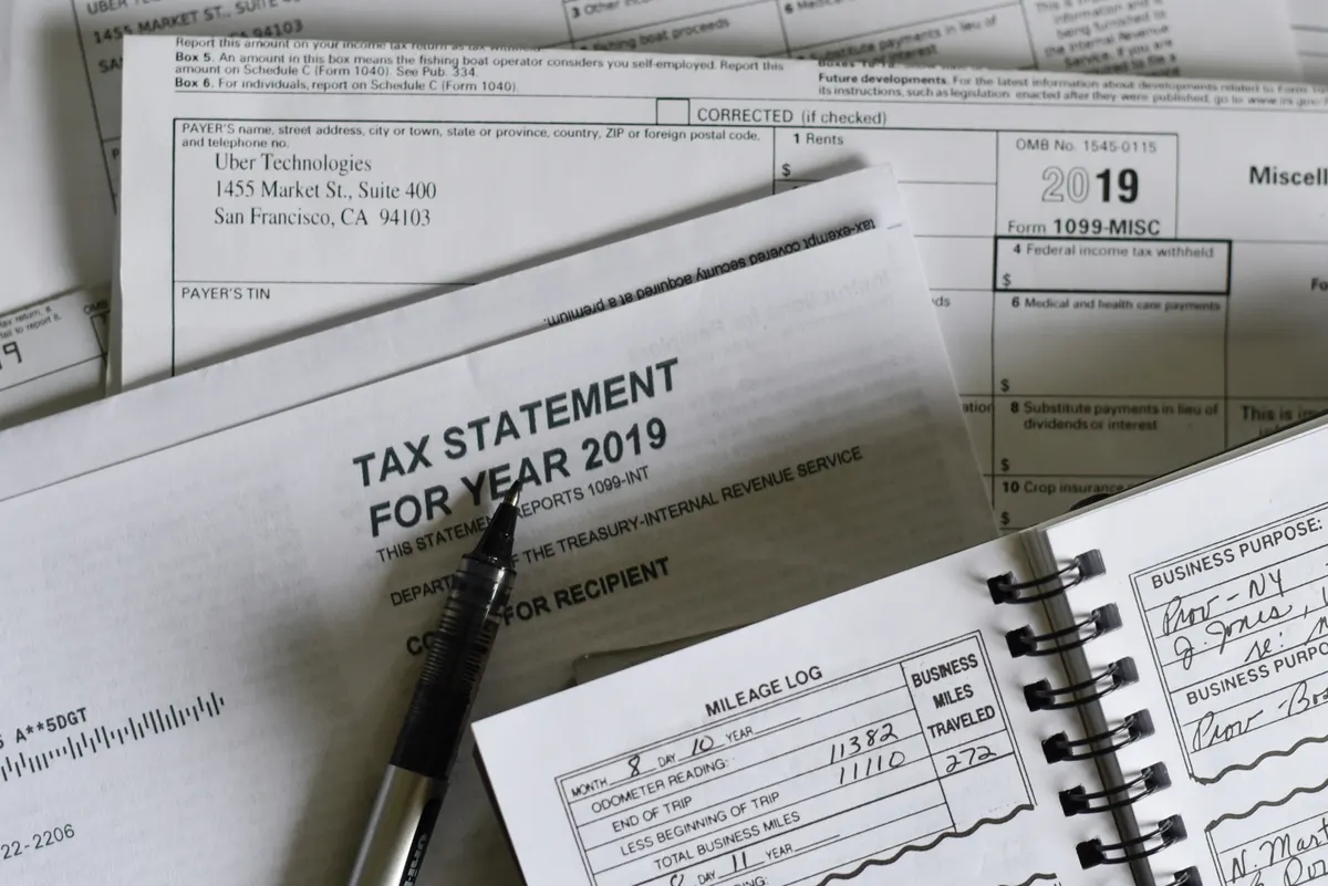 Tax adviser reviewing a tax invoice format for professional services
