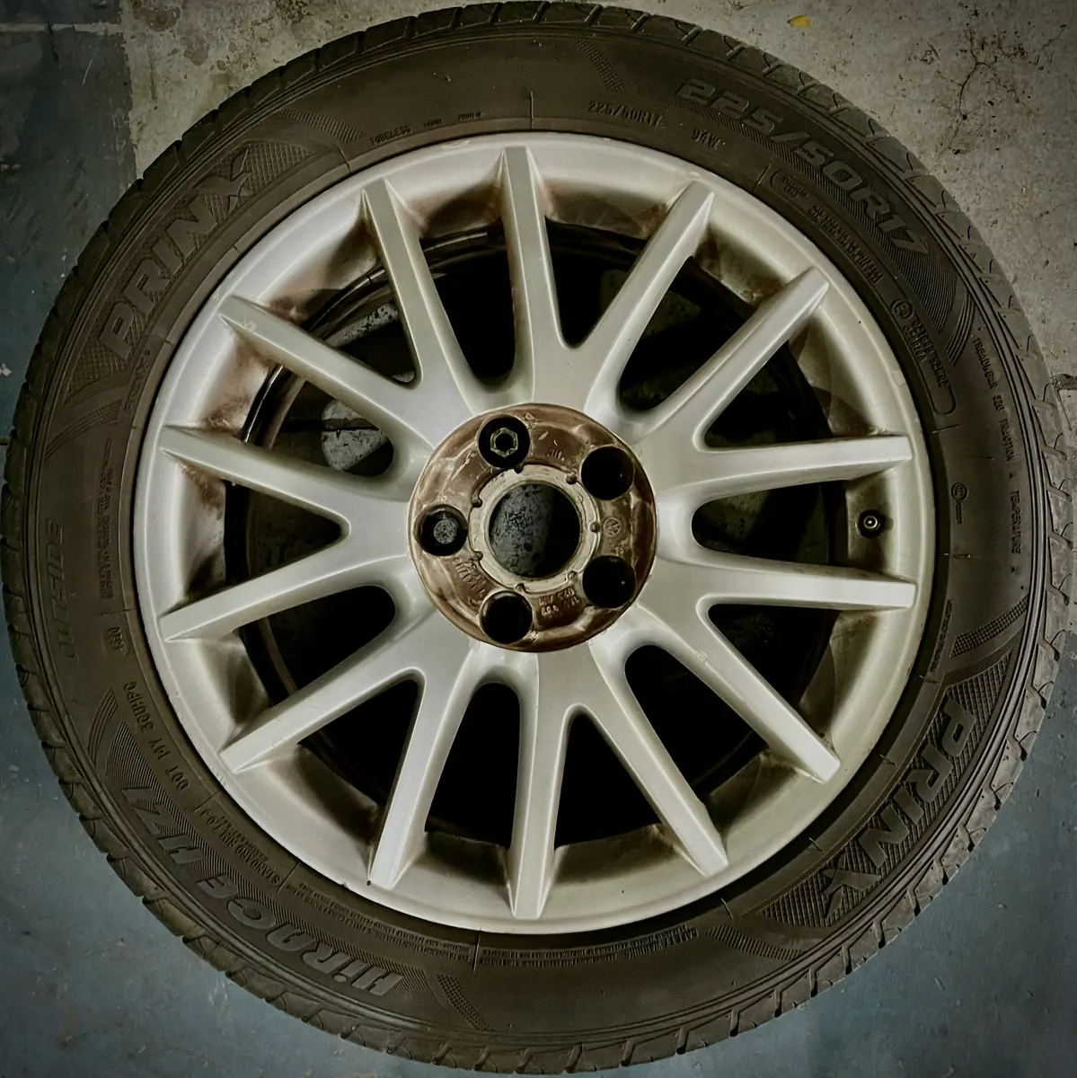 Tire shop invoice example showing replacement tires, repairs, and labour charges