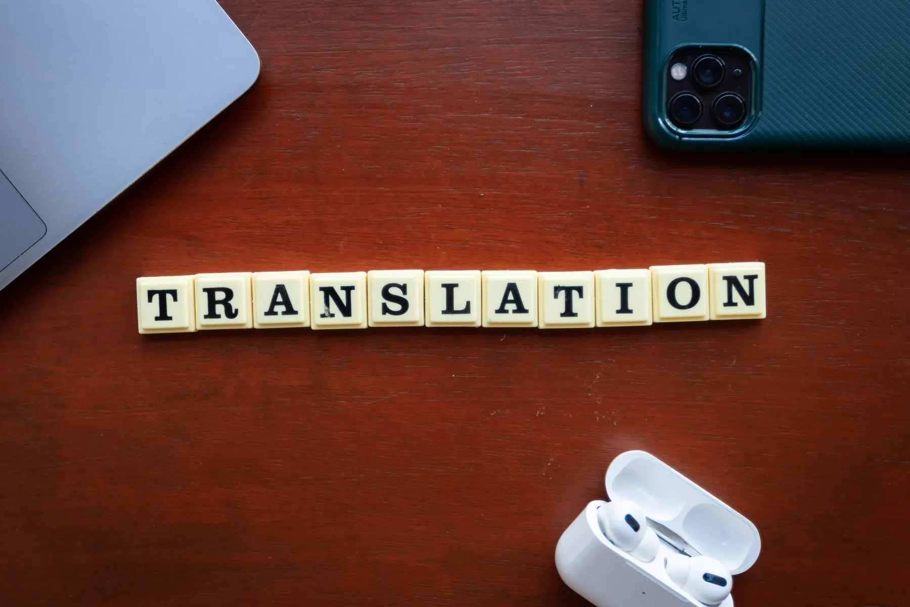 Translator preparing an invoice for language services