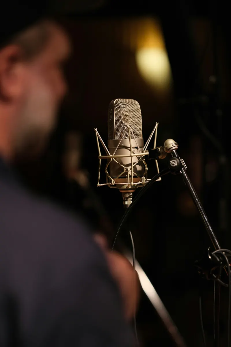 Voice over artist preparing a professional voice over invoice