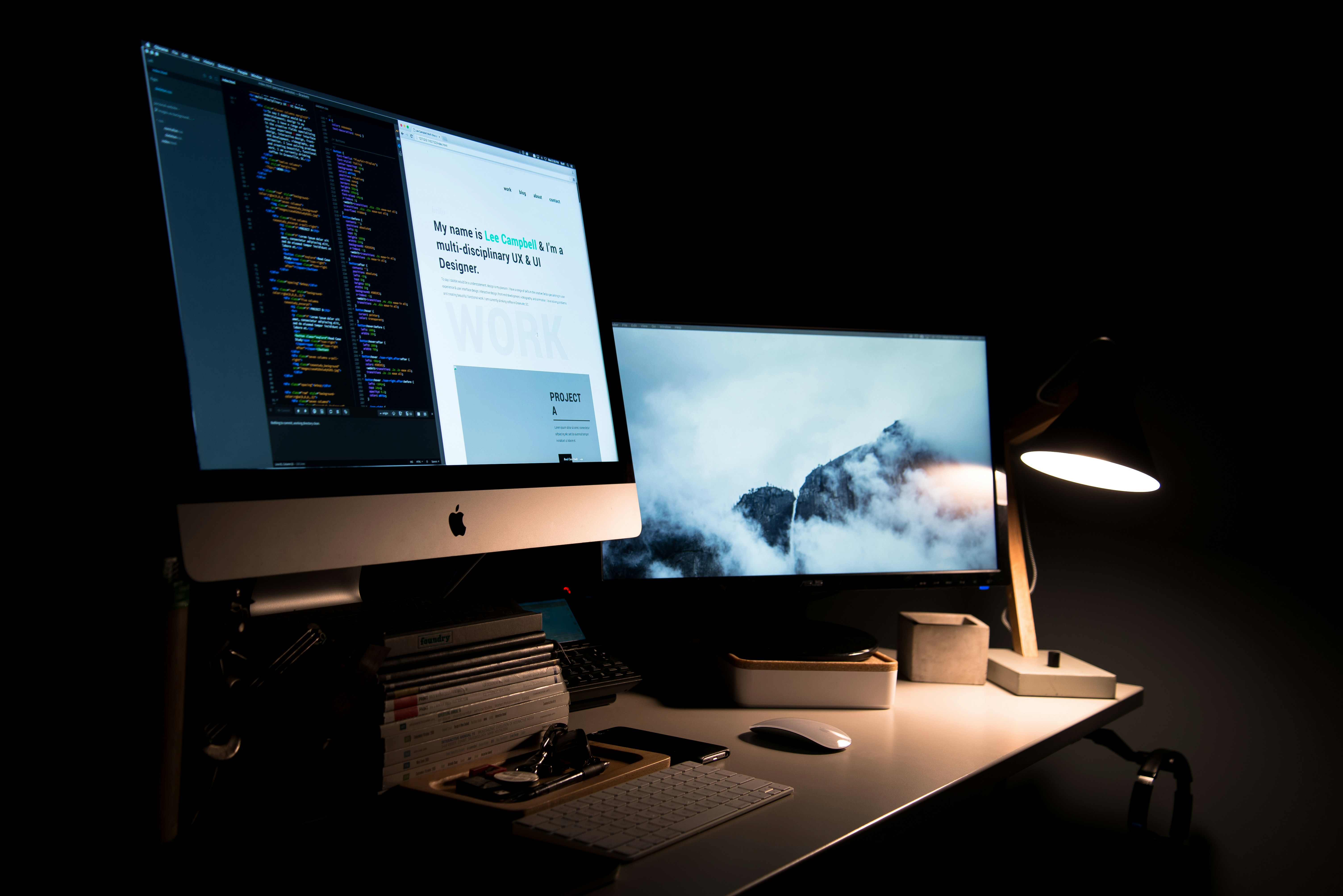 Freelance web developer using a web design invoice template