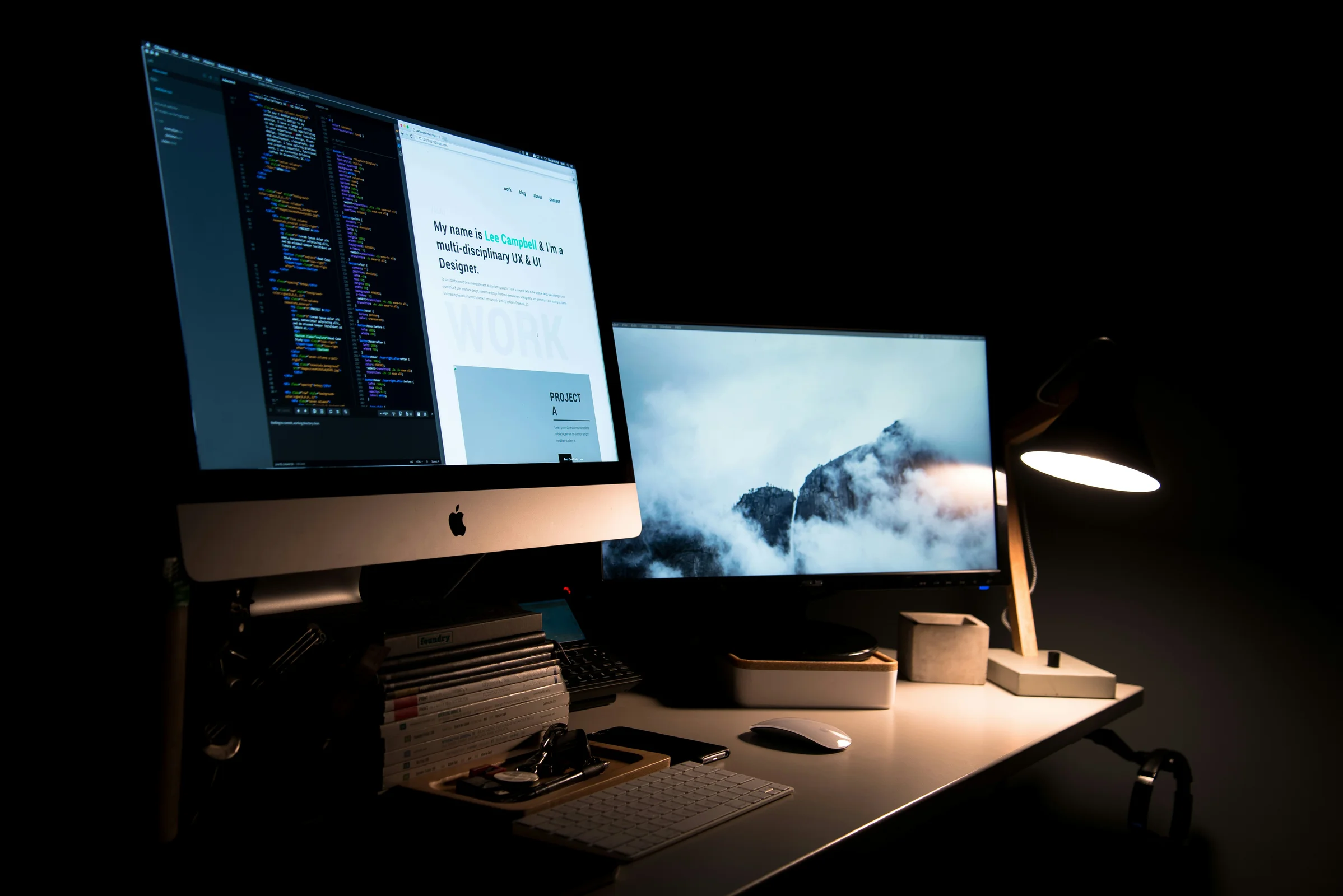 Freelance web developer using a web design invoice template